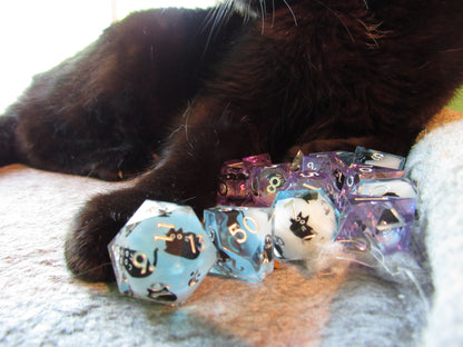 Cat Sharp Resin Dice Set