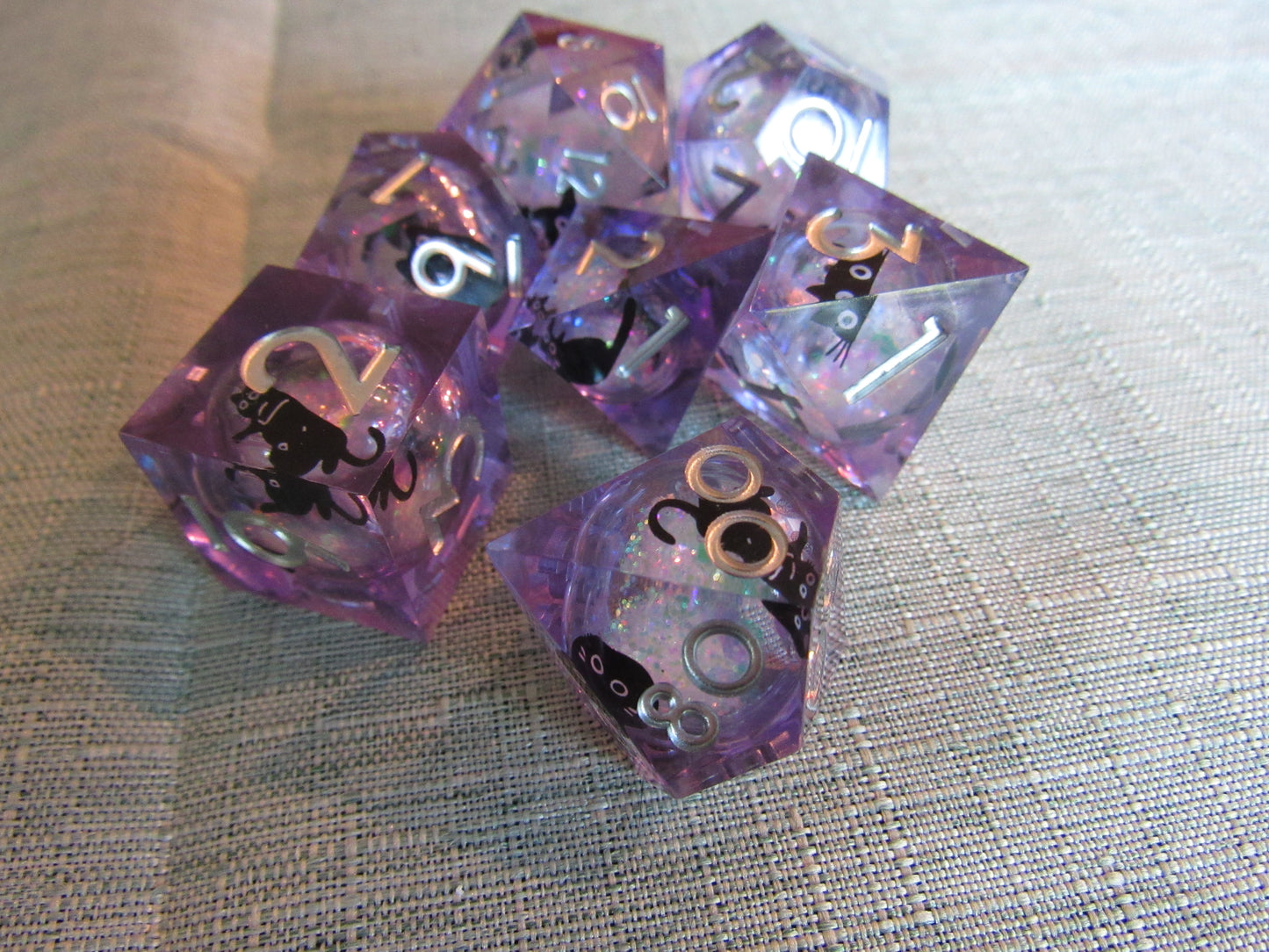 Cat Sharp Resin Dice Set