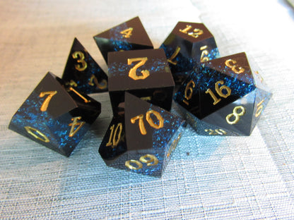 Glitter Color Band Sharp Resin Dice Set