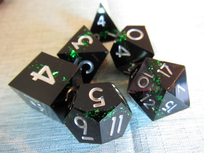 Glitter Color Band Sharp Resin Dice Set