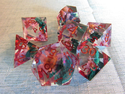Floral Sharp Resin Dice Set