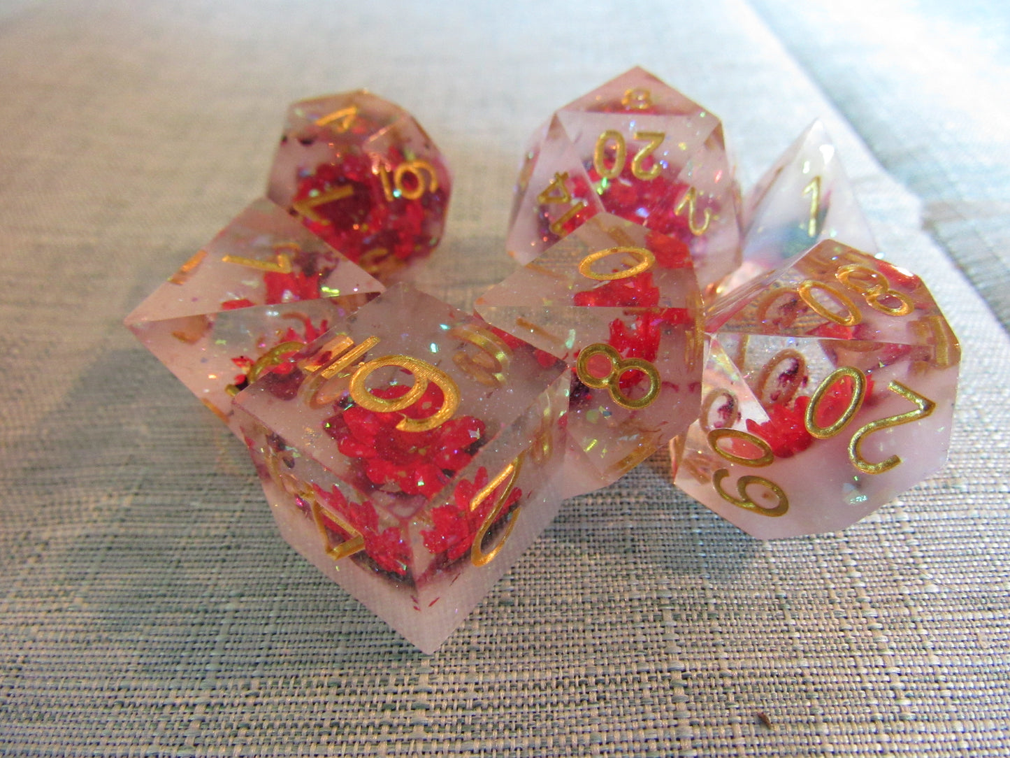 Floral Sharp Resin Dice Set