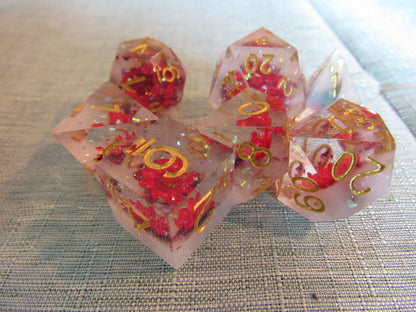 Floral Sharp Resin Dice Set