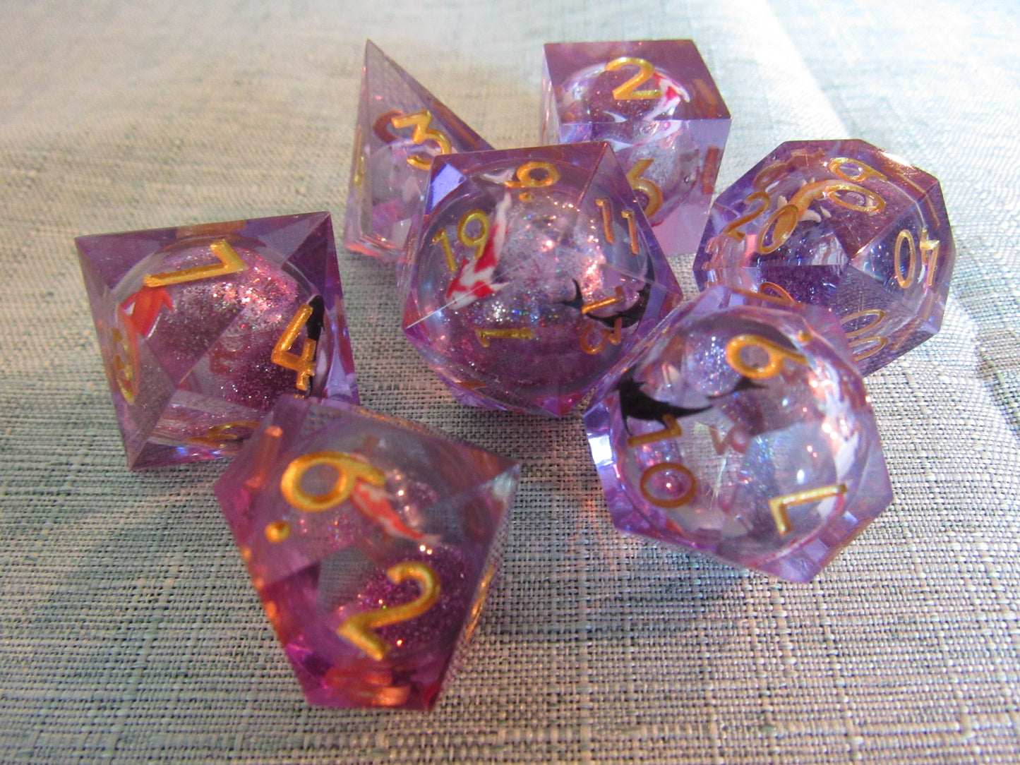 Koi Fish Sharp Resin Dice Set