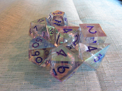 Liquid Core Sharp Resin Dice Set