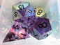 Iridescent Plated Sharp Resin Dice Set