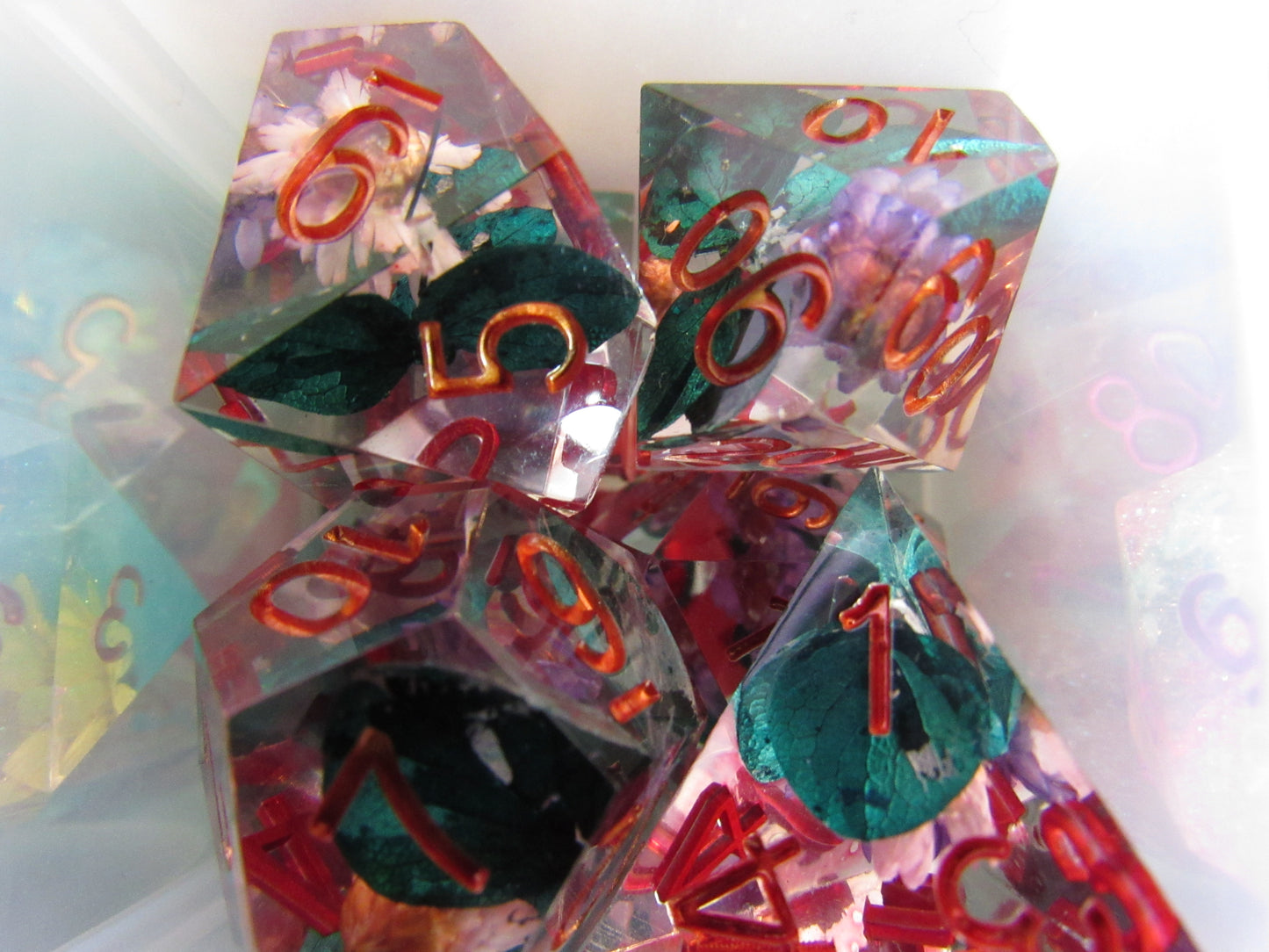Floral Sharp Resin Dice Set