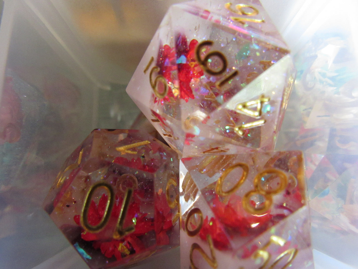 Floral Sharp Resin Dice Set