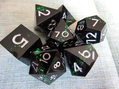 Glitter Color Band Sharp Resin Dice Set