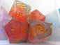 Liquid Core Sharp Resin Dice Set
