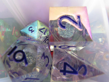 Liquid Core Sharp Resin Dice Set