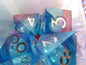 Liquid Core Sharp Resin Dice Set
