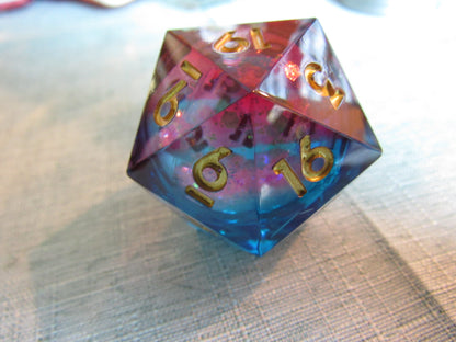 Glitter Liquid Core Resin D20 (Large - 33mm)