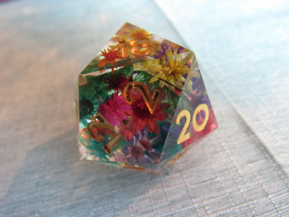 Floral Resin D20 (Large - 33mm)