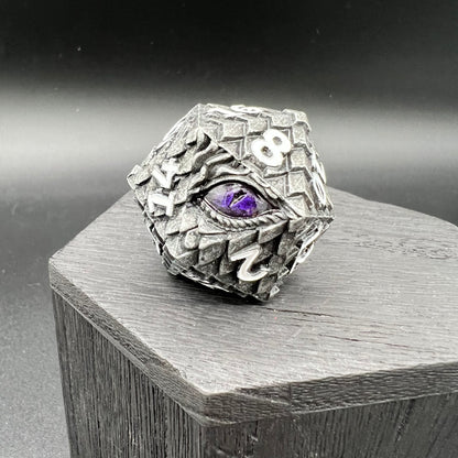 Gunmetal Dragon Scale Large D20