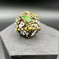 Antique Brass Dragon Scale Large D20