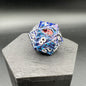 Blue Glitter Dragon Scale Large D20