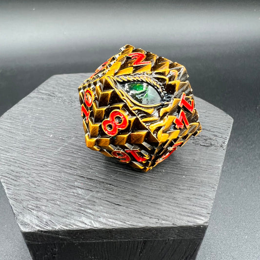 Bronze Dragon Scale Large D20