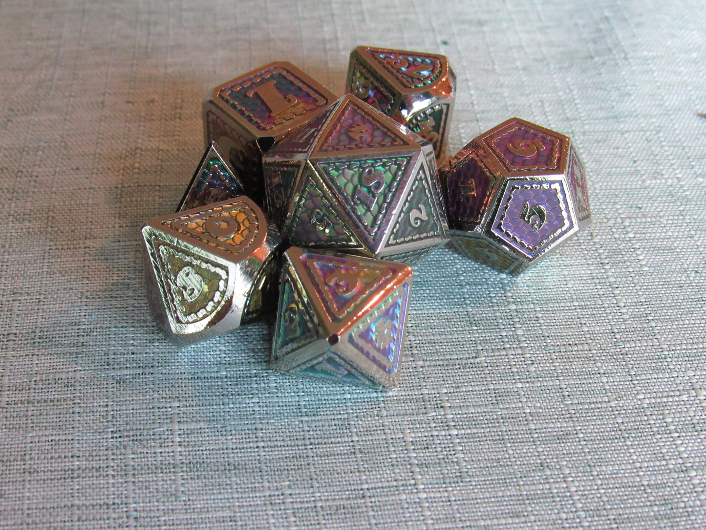 Classic Dragon Scale Metal Dice Set