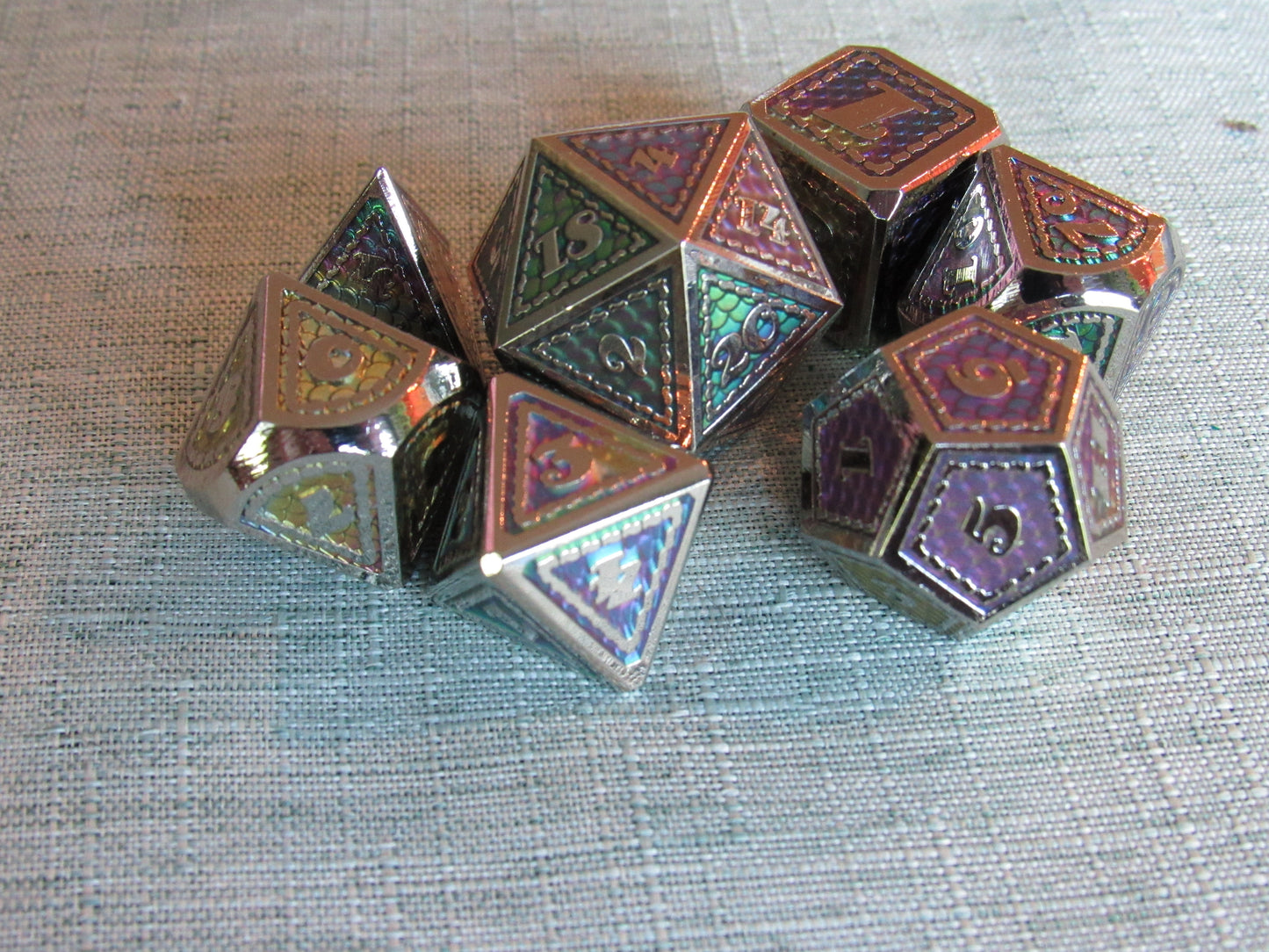 Classic Dragon Scale Metal Dice Set