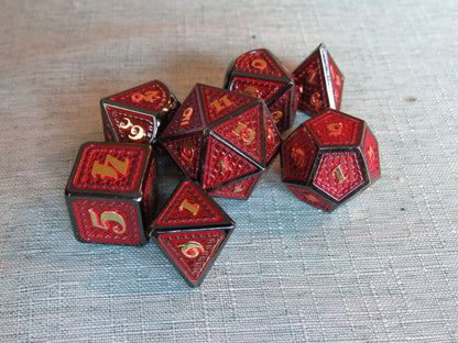 Classic Dragon Scale Metal Dice Set