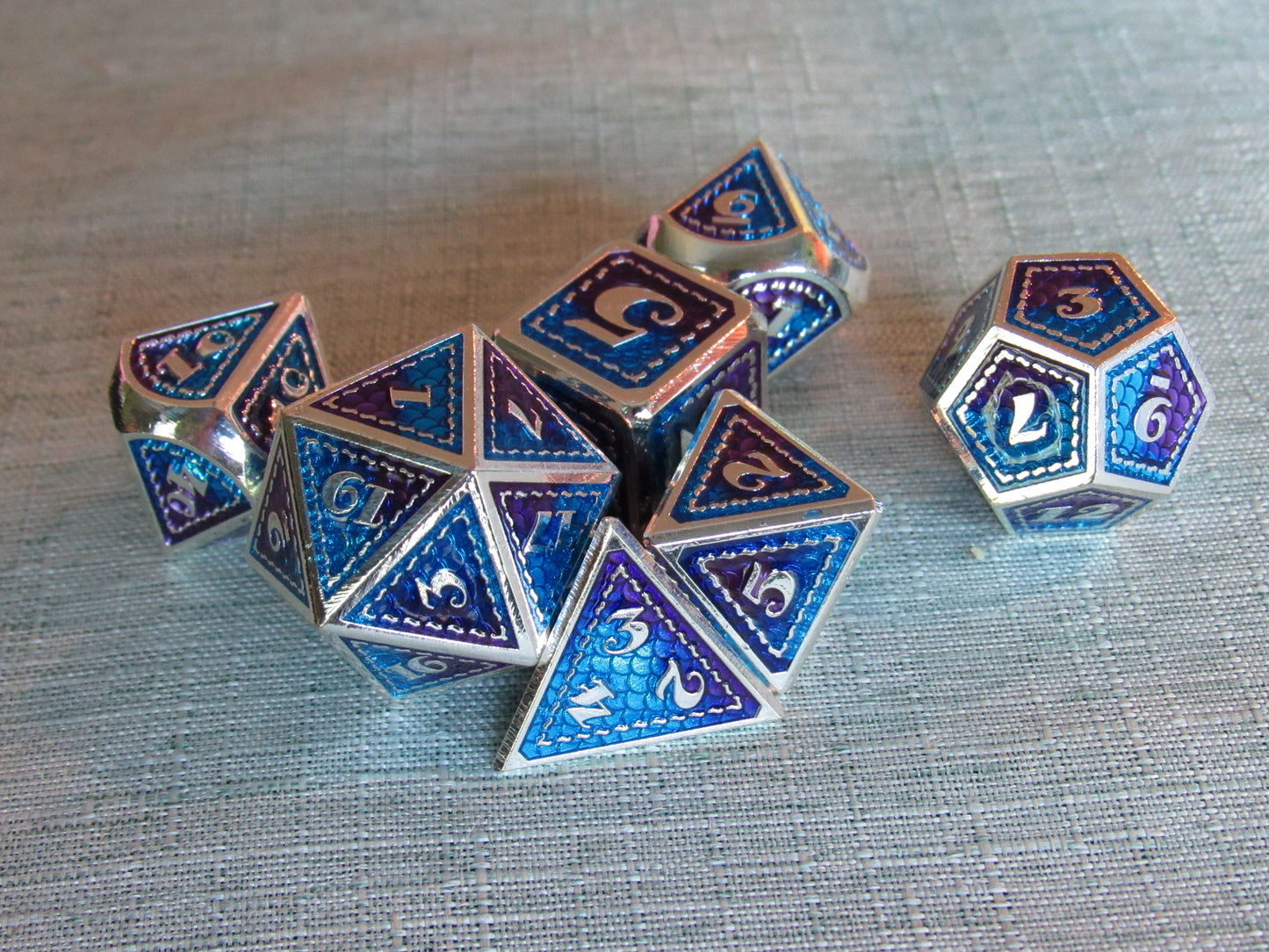 Classic Dragon Scale Metal Dice Set