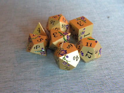 Plum Blossom Metal Dice Set