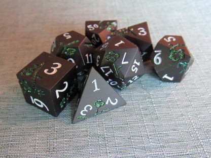 Plum Blossom Metal Dice Set