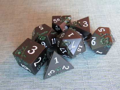 Plum Blossom Metal Dice Set