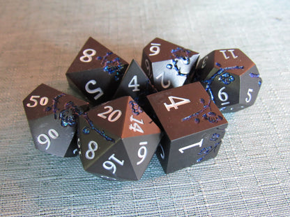 Plum Blossom Metal Dice Set