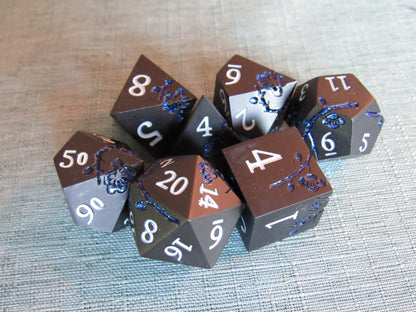 Plum Blossom Metal Dice Set