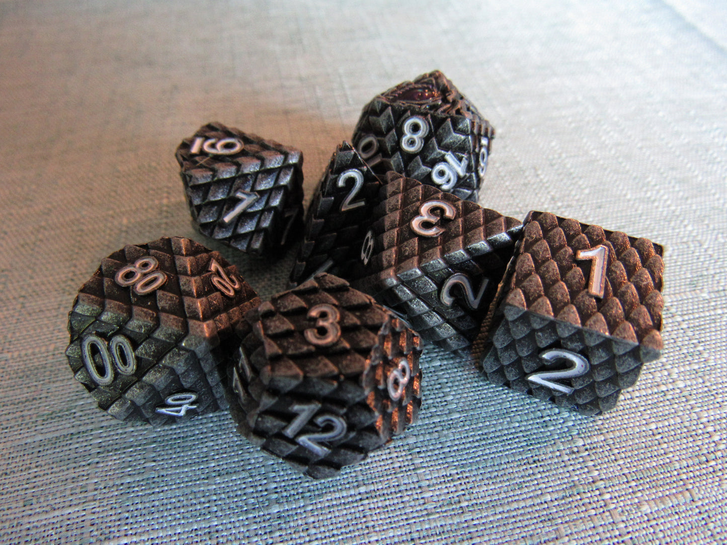 Dragon Scale Metal Dice Set