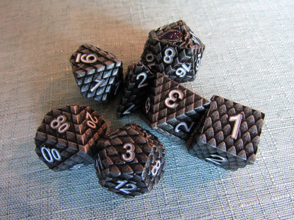 Dragon Scale Metal Dice Set
