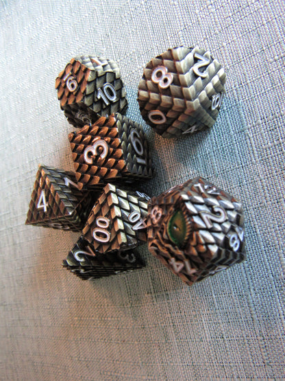Dragon Scale Metal Dice Set