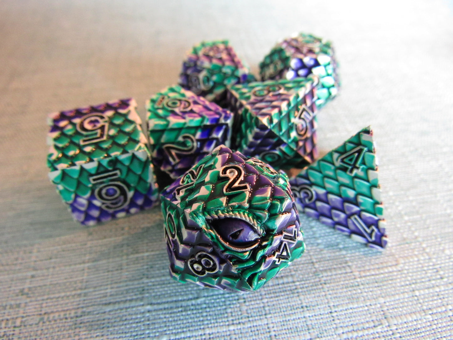Dragon Scale Metal Dice Set