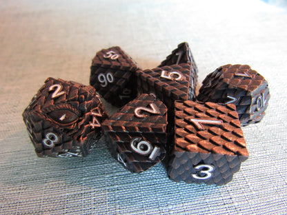 Dragon Scale Metal Dice Set