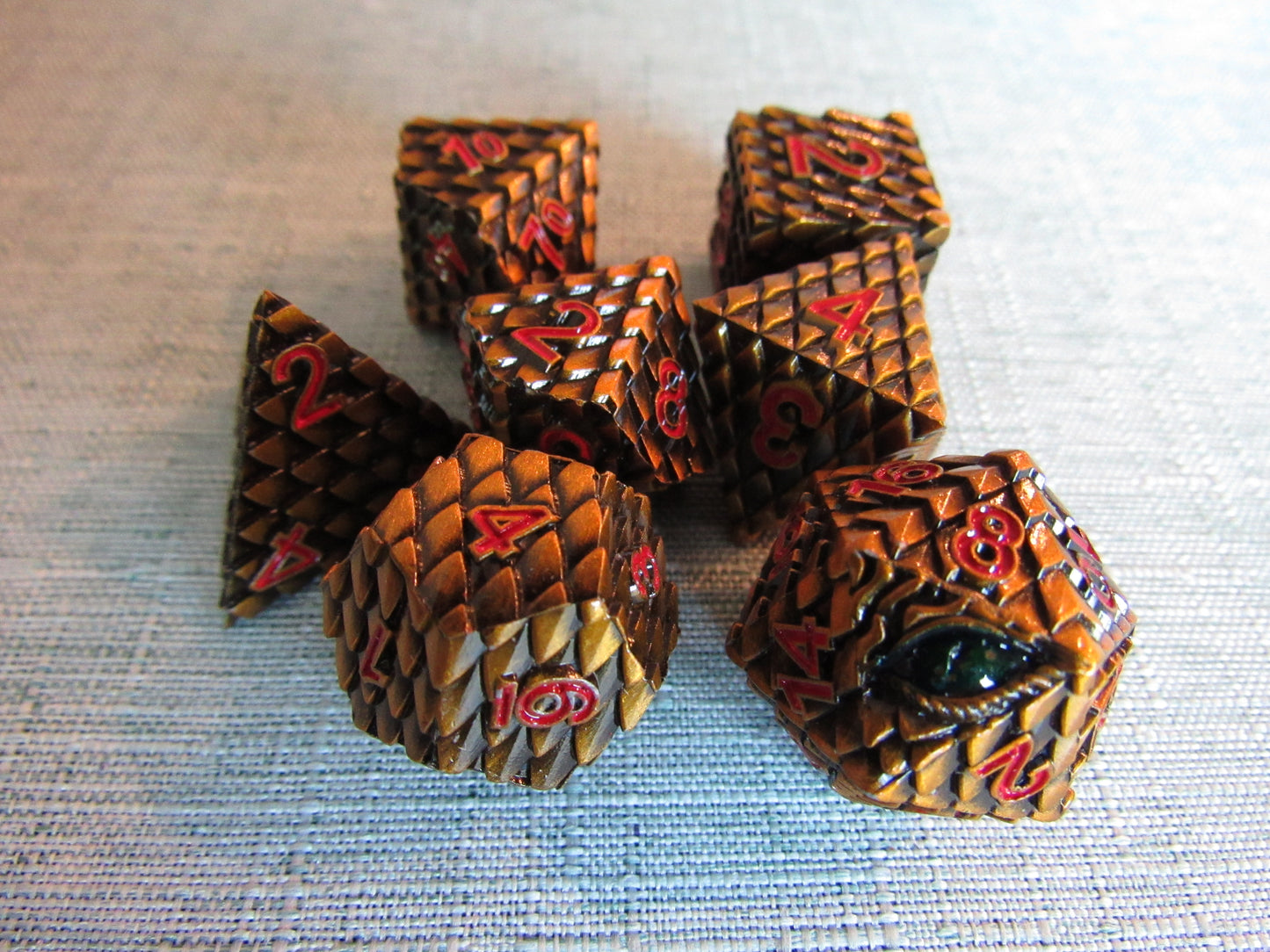 Dragon Scale Metal Dice Set