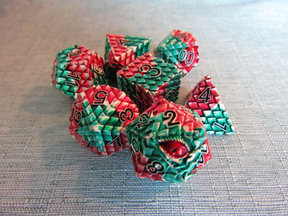 Dragon Scale Metal Dice Set