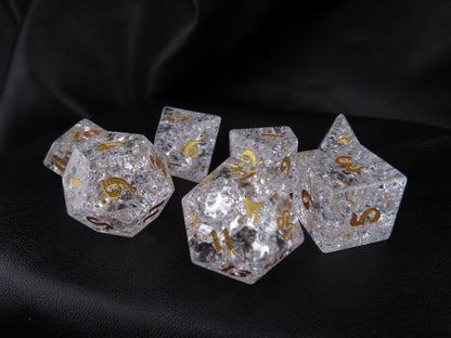 Crackle Glass Dice Set