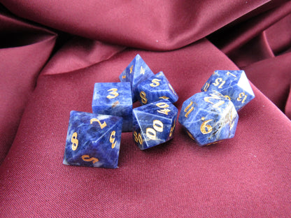 Sodalite Dice Set