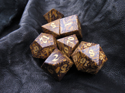 Mariam Stone Fossil Dice Set