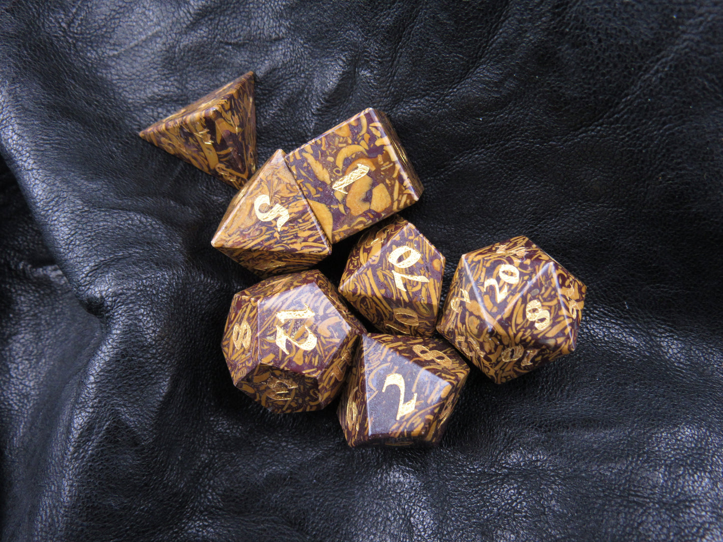 Mariam Stone Fossil Dice Set