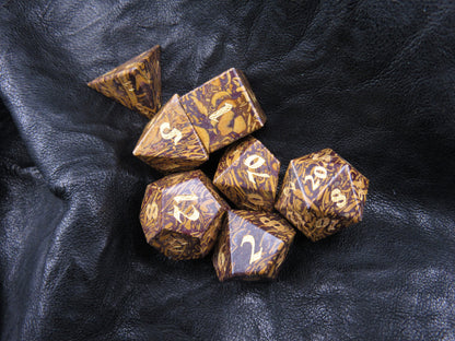 Mariam Stone Fossil Dice Set