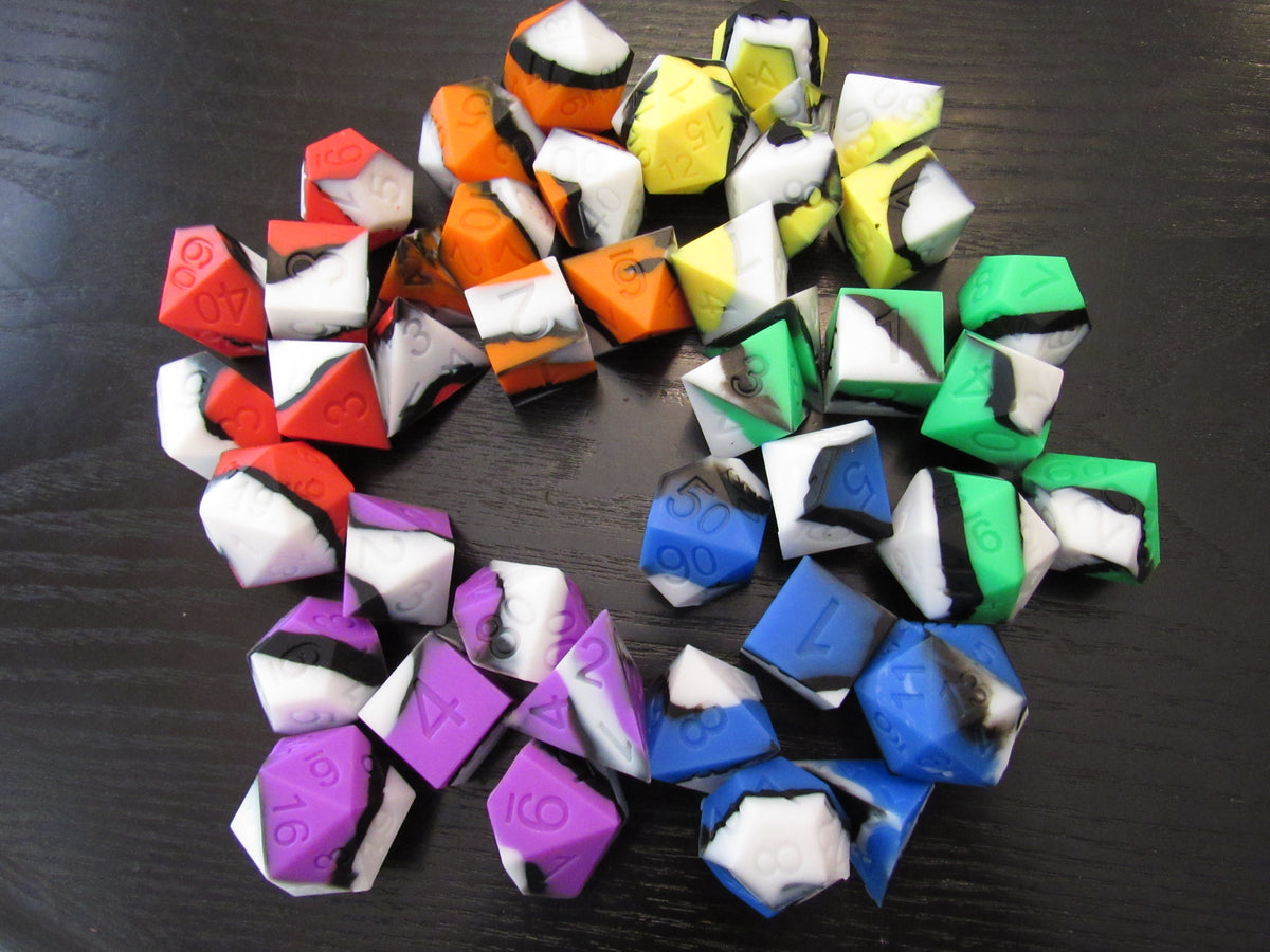 Single Color Silicone Dice Set