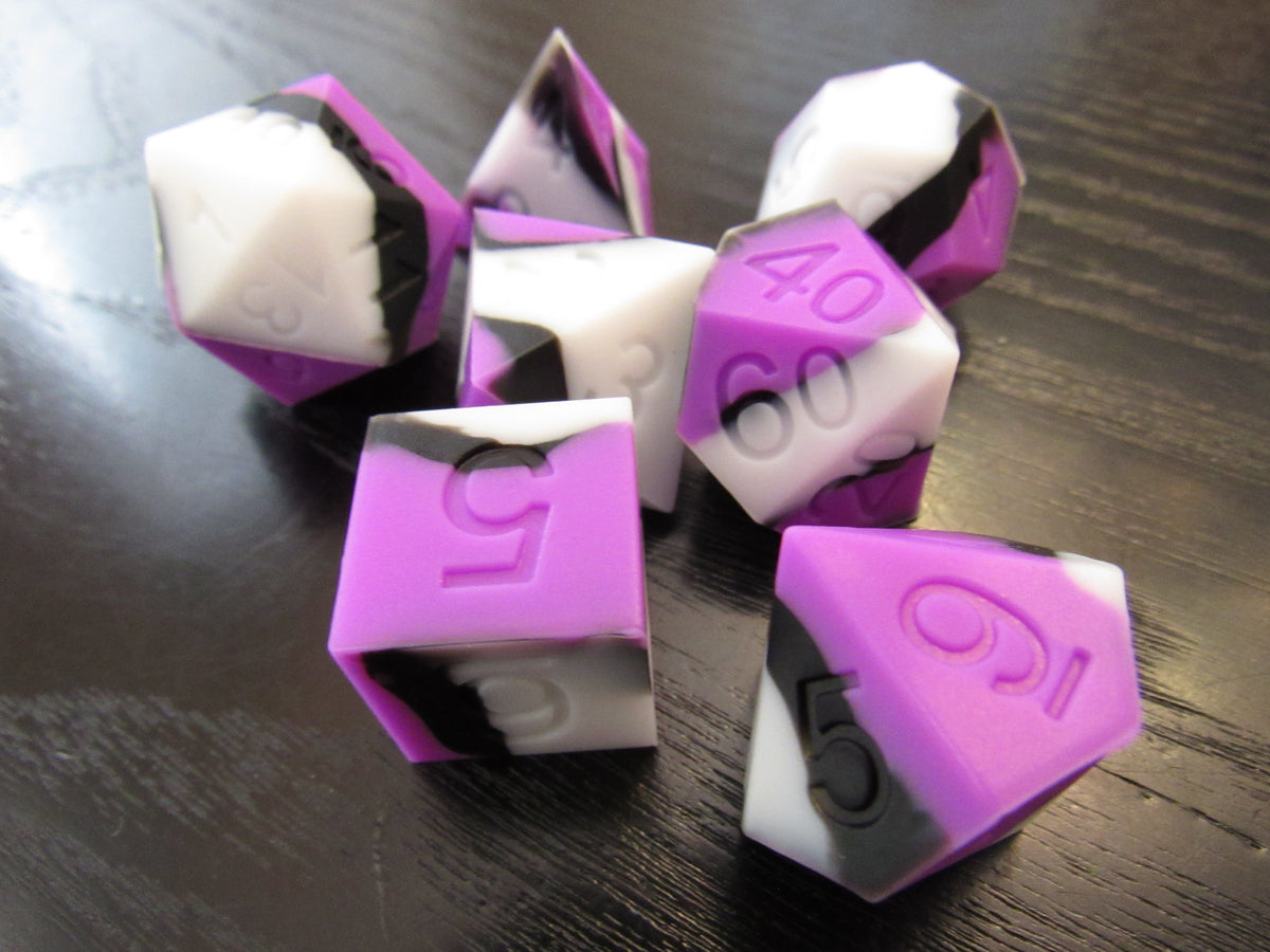 Single Color Silicone Dice Set