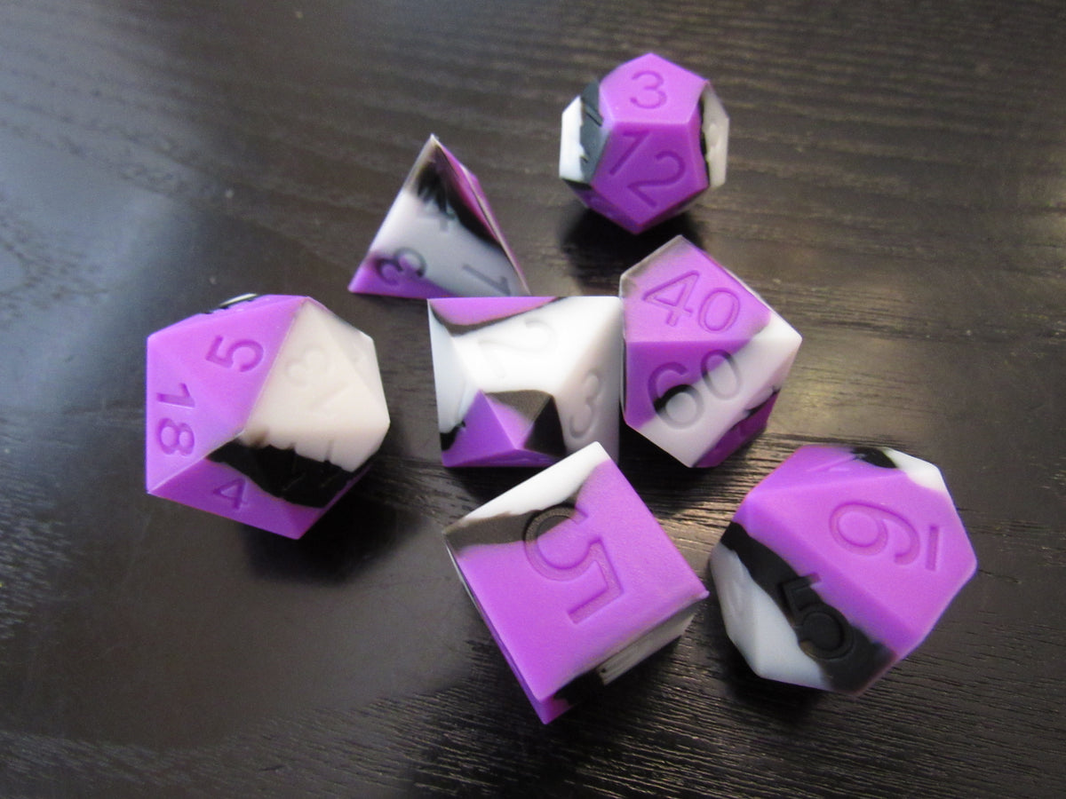 Single Color Silicone Dice Set