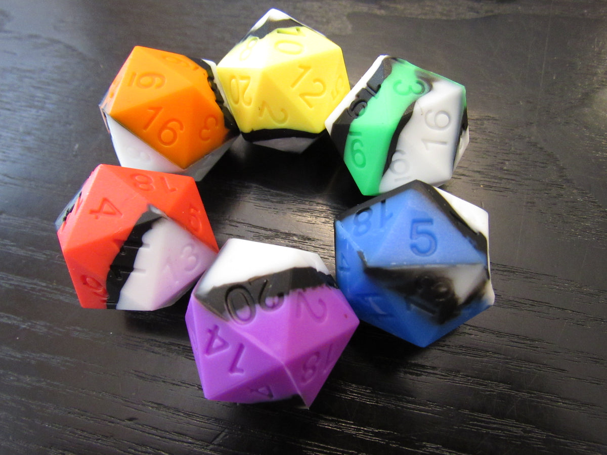 Single Color Silicone Dice Set