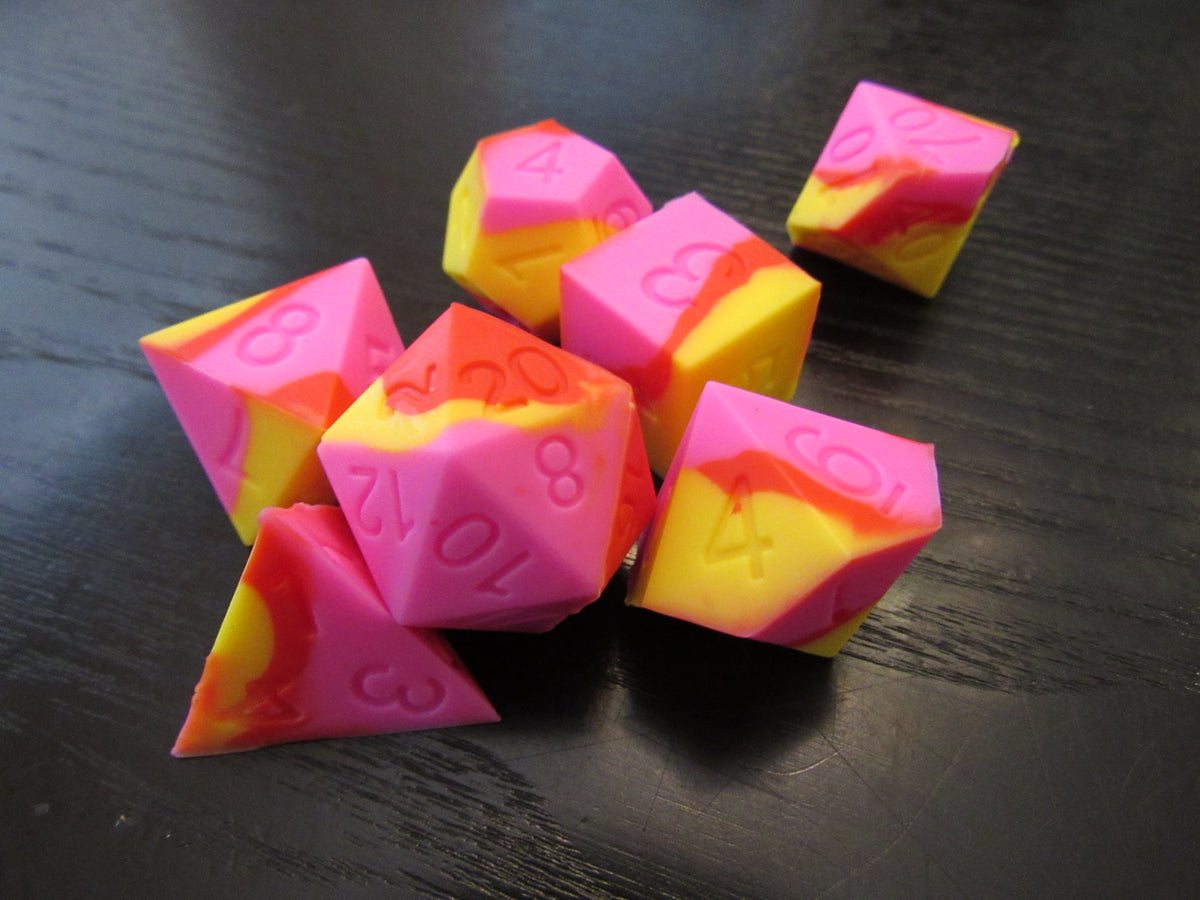 Triple Color Silicone Dice Set