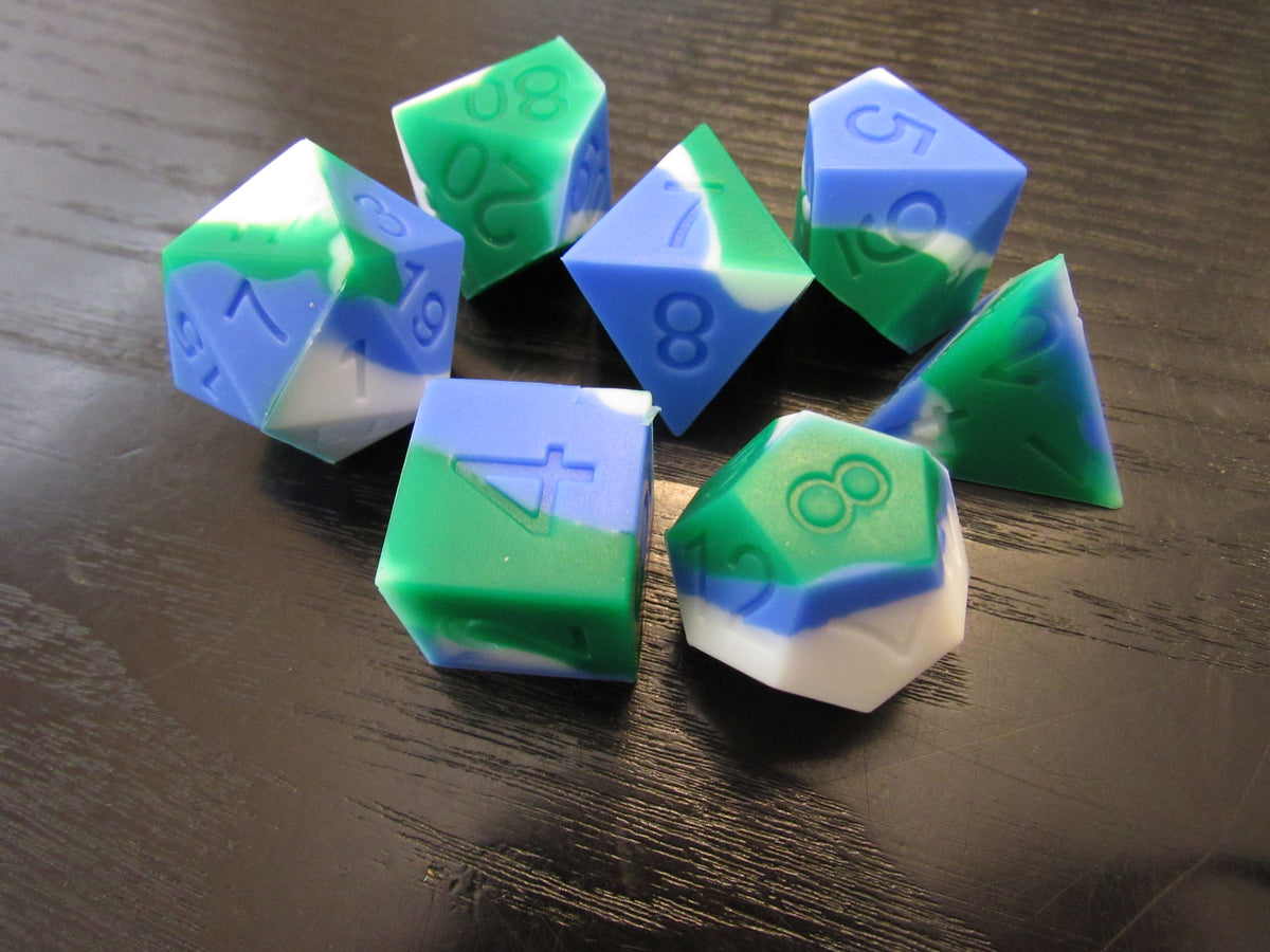 Triple Color Silicone Dice Set