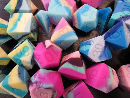 Quadruple Color Silicone Dice Set